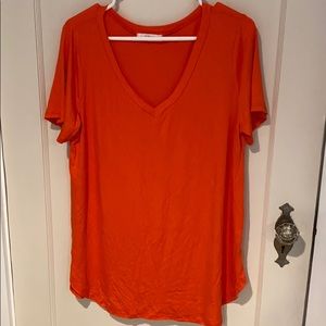 a.gain XL orange v-neck tshirt